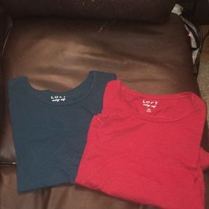 2 loft vintage soft long sleeve tees.